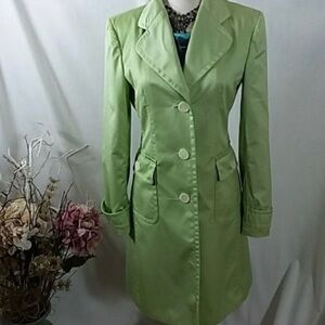Women's Mint Green Spring Trench